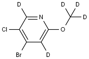 4-bromo-5-chloro-2-(methoxy-d3)pyridine-3,6-d2 Struktur