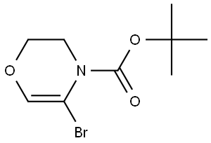 tert-butyl 5-bromo-2,3-dihydro-4H-1,4-oxazine-4-carboxylate Struktur