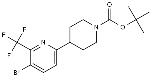 tert-butyl 4-(5-bromo-6-(trifluoromethyl)pyridin-2-yl)piperidine-1-carboxylate Struktur