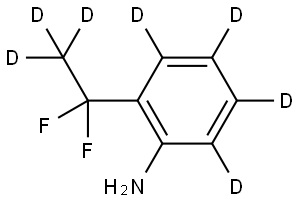 2-(1,1-difluoroethyl-2,2,2-d3)benzen-3,4,5,6-d4-amine Struktur