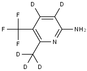 6-(methyl-d3)-5-(trifluoromethyl)pyridin-3,4-d2-2-amine Struktur