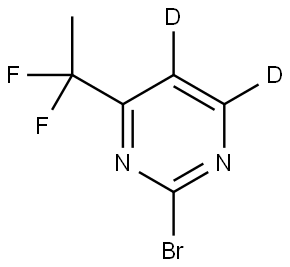 2-bromo-4-(1,1-difluoroethyl)pyrimidine-5,6-d2 Struktur