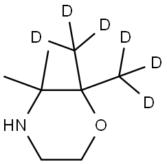 3,3-dimethyl-2,2-bis(methyl-d3)morpholine Struktur