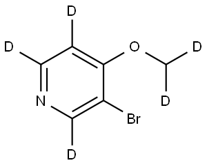 3-bromo-4-(methoxy-d2)pyridine-2,5,6-d3 Struktur