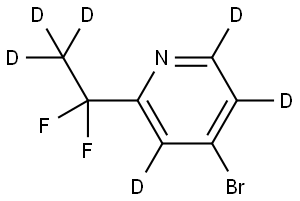 4-bromo-2-(1,1-difluoroethyl-2,2,2-d3)pyridine-3,5,6-d3 Struktur