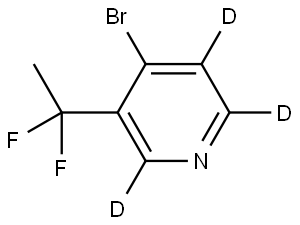 4-bromo-3-(1,1-difluoroethyl)pyridine-2,5,6-d3 Struktur