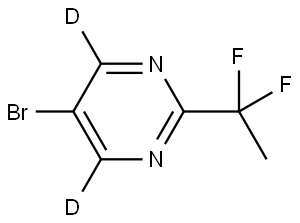 5-bromo-2-(1,1-difluoroethyl)pyrimidine-4,6-d2 Struktur