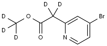 methyl-d3 2-(4-bromopyridin-2-yl)acetate-d2 Struktur