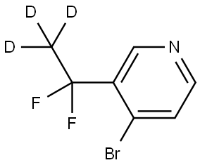 4-bromo-3-(1,1-difluoroethyl-2,2,2-d3)pyridine Struktur