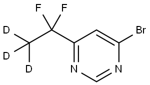 4-bromo-6-(1,1-difluoroethyl-2,2,2-d3)pyrimidine Struktur