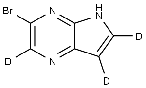 3-bromo-5H-pyrrolo[2,3-b]pyrazine-2,6,7-d3 Struktur