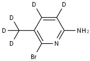 6-bromo-5-(methyl-d3)pyridin-3,4-d2-2-amine Struktur