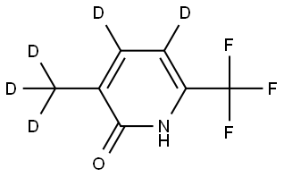 3-(methyl-d3)-6-(trifluoromethyl)pyridin-2(1H)-one-4,5-d2 Struktur