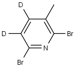 2,6-dibromo-3-methylpyridine-4,5-d2 Struktur