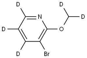 3-bromo-2-(methoxy-d2)pyridine-4,5,6-d3 Struktur