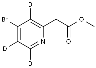 methyl 2-(4-bromopyridin-2-yl-3,5,6-d3)acetate Struktur