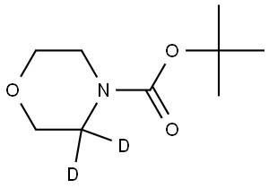 tert-butyl morpholine-4-carboxylate-3,3-d2 Struktur