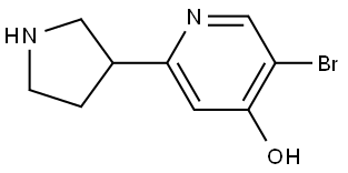 5-bromo-2-(pyrrolidin-3-yl)pyridin-4-ol Struktur