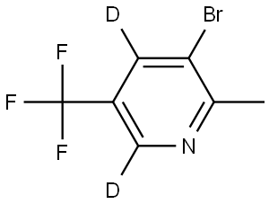 3-bromo-2-methyl-5-(trifluoromethyl)pyridine-4,6-d2 Struktur