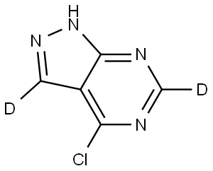 4-chloro-1H-pyrazolo[3,4-d]pyrimidine-3,6-d2 Struktur