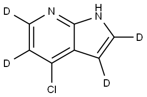 4-chloro-1H-pyrrolo[2,3-b]pyridine-2,3,5,6-d4 Struktur