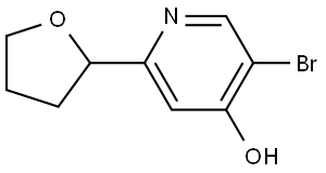 5-bromo-2-(tetrahydrofuran-2-yl)pyridin-4-ol Struktur