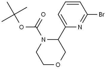 tert-butyl 3-(6-bromopyridin-2-yl)morpholine-4-carboxylate Struktur