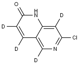 7-chloro-1,6-naphthyridin-3,4,5,8-d4-2-ol Struktur