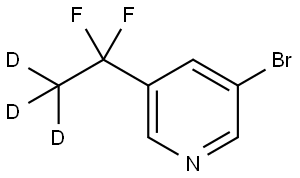 3-bromo-5-(1,1-difluoroethyl-2,2,2-d3)pyridine Struktur