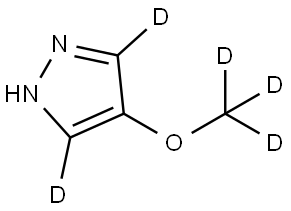 4-(methoxy-d3)-1H-pyrazole-3,5-d2 Struktur