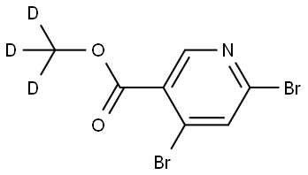 methyl-d3 4,6-dibromonicotinate Struktur