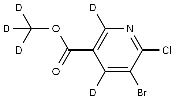 methyl-d3 5-bromo-6-chloronicotinate-2,4-d2 Struktur