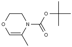 tert-butyl 5-methyl-2,3-dihydro-4H-1,4-oxazine-4-carboxylate Struktur