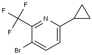 3-bromo-6-cyclopropyl-2-(trifluoromethyl)pyridine Struktur