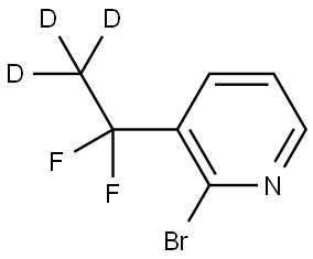 2-bromo-3-(1,1-difluoroethyl-2,2,2-d3)pyridine Struktur