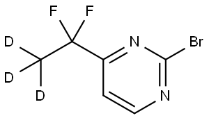 2-bromo-4-(1,1-difluoroethyl-2,2,2-d3)pyrimidine Struktur