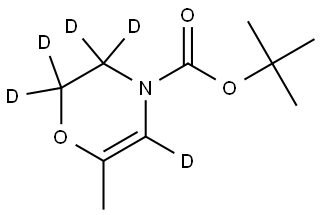 tert-butyl 6-methyl-2,3-dihydro-4H-1,4-oxazine-4-carboxylate-2,2,3,3,5-d5 Struktur