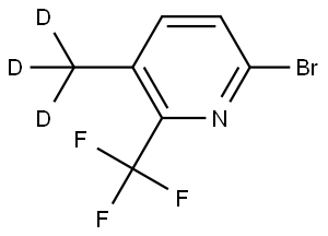 6-bromo-3-(methyl-d3)-2-(trifluoromethyl)pyridine Struktur