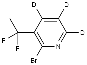 2-bromo-3-(1,1-difluoroethyl)pyridine-4,5,6-d3 Struktur