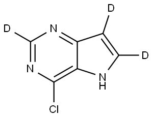 4-chloro-5H-pyrrolo[3,2-d]pyrimidine-2,6,7-d3 Struktur