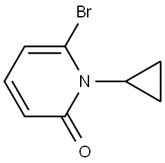 6-bromo-1-cyclopropylpyridin-2(1H)-one Struktur