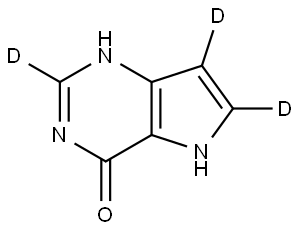 5H-pyrrolo[3,2-d]pyrimidin-2,6,7-d3-4-ol Struktur