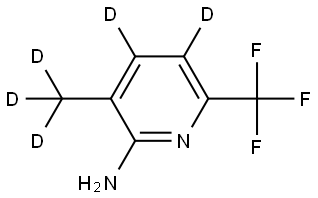 3-(methyl-d3)-6-(trifluoromethyl)pyridin-4,5-d2-2-amine Struktur