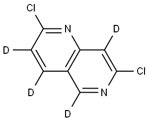 2,7-dichloro-1,6-naphthyridine-3,4,5,8-d4 Struktur