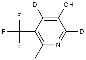 6-methyl-5-(trifluoromethyl)pyridin-2,4-d2-3-ol Struktur