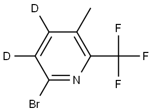 6-bromo-3-methyl-2-(trifluoromethyl)pyridine-4,5-d2 Struktur