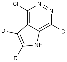 4-chloro-1H-pyrrolo[2,3-d]pyridazine-2,3,7-d3 Struktur