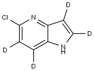 5-chloro-1H-pyrrolo[3,2-b]pyridine-2,3,6,7-d4 Struktur