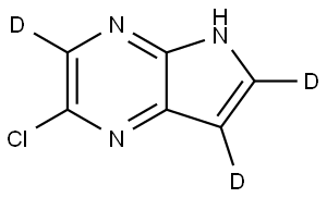 2-chloro-5H-pyrrolo[2,3-b]pyrazine-3,6,7-d3 Struktur