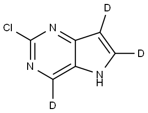 2-chloro-5H-pyrrolo[3,2-d]pyrimidine-4,6,7-d3 Struktur